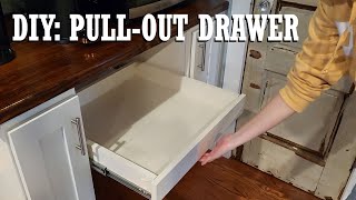 DIY PullOut Drawer Project Easy Steps amp Minimal Tools [upl. by Anelhtak]