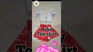 🌸Baby girl skirt with Top cutting ✂️✂️baby girl top skirt designviralyoutubeshorts ⏳⌛ [upl. by Gary643]