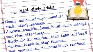 Best Study Tricks in English  Study Tips That Work [upl. by Sueaddaht390]