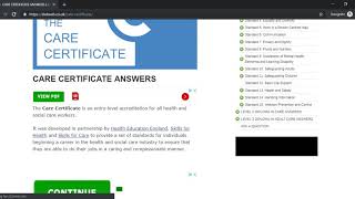 Answers for The Care Certificate 100 FREE [upl. by Ahsinej]