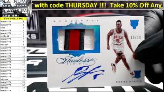 201516 Panini Flawless Basketball 1 Box Random LEFT SIDE Serial Number Break 40 [upl. by Melly673]