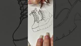 Inktober day3 boots 👢📓🖊 art inktober shorts [upl. by Coshow]