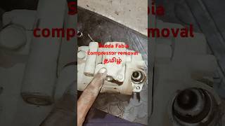 Skoda Fabia compressor removal work Tamil  கம்ப்ரசர் போச்சா [upl. by Esineg]