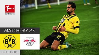 Borussia Dortmund  RB Leipzig 21  Highlights  Matchday 23 – Bundesliga 202223 [upl. by Alvord198]