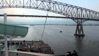 Carnival Pride May 2012 Fort McHenry and Bay Bridge passing [upl. by Orecul852]