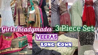 Veeras Girls Long Gown 3 piece Set Readymades  Fancy Silk Designer Party Wear  1St Floor [upl. by Tonye138]