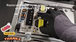 How to replace a power board on a Hiscense LED LCDTV [upl. by Dolhenty313]