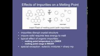 4 Effects of Impurities on a Melting Pointmov [upl. by Ahsatan]