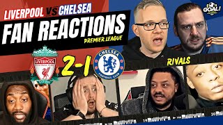 Liverpool amp Chelseas RIVALS fan reactions to Liverpool 21 Chelsea PREMIER LEAGUE 202425 [upl. by Augie265]