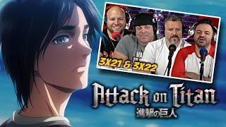 First time watching Attack on Titan reaction episodes 3x21 amp 3x22 SUB [upl. by Briney]