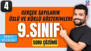 Gerçek Sayıların Üslü ve Köklü Gösterimleri Soru Çözümü 📌 9SINIF MATEMATİK YENİ MÜFREDAT 2025 📌 [upl. by Okimuk799]