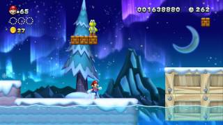 New Super Mario Bros U 100 Walkthrough Part 8  Frosted Glacier 45 4G 4S 4C [upl. by Canning]