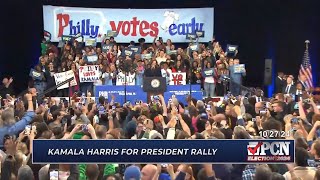 Election 2024 Kamala Harris Philadelphia Rally 10272024 [upl. by Nosittam]