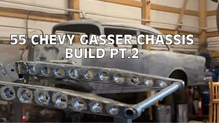 55 Chevy Gasser Chassis build PT2 [upl. by Sansen284]