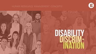 Disability Discrimination [upl. by Anayik]