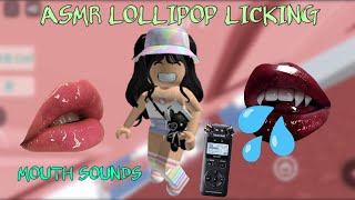 ROBLOX ASMR  Lollipop Licking and Intense Mouth Sounds [upl. by Romona]