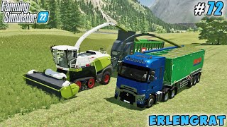 Harvesting grass silage mowing meadow grass  Erlengrat Farm  Farming simulator 22  Timelapse 72 [upl. by Titania]