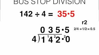 Bus Stop Division and Converting Remainders to Decimal Values [upl. by Walker]