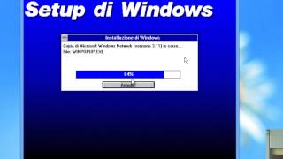 NUOVA VER Microsoft Windows for Workgroup 311 ITA versione ISO Le Rarità in Italiano 4 [upl. by Ejroj]