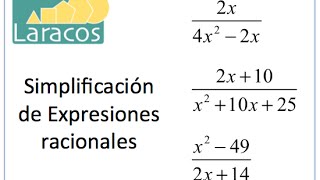 Simplificacion de expresiones racionales [upl. by Irb]