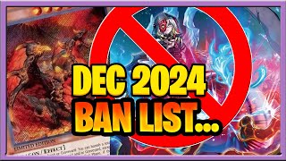 YuGiOh Ban List Dec 2024  Dragon Ruler FULL POWER Cyber JAR Doesnt Matter [upl. by Arait]