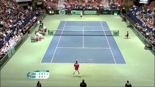 Official Davis Cup Highlights USA 13 Serbia [upl. by Refotsirhc337]