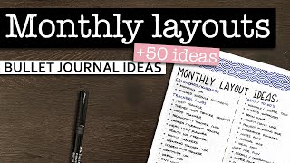 50 BULLET JOURNAL SPREAD IDEAS 💜 Bullet journal spreads to include in your monthly setup [upl. by Noned]