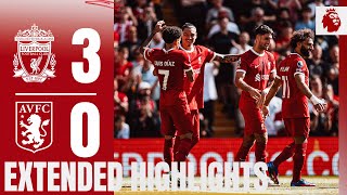 EXTENDED HIGHLIGHTS Super Szoboszlai amp Salah goals in Anfield victory  Liverpool 30 Aston Villa [upl. by Bowden931]