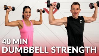 Dumbbell Full Body Workout Strength Training at Home for Women amp Men  Total Body with Weights [upl. by Shum]