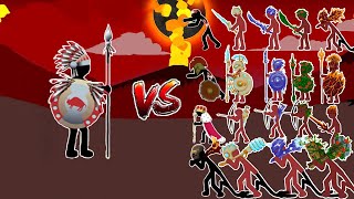 Super Toxophilite Spearton Vs All Units Army in Stick War Legacy [upl. by Kanya87]