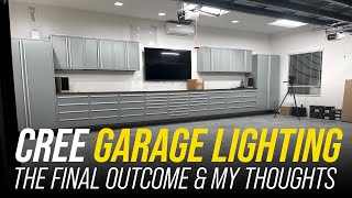 New Garage Build Finally Installing Overhead Lights CREE KR and Troffer LEDs Part 2 [upl. by Munt936]