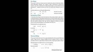 Chromium Zinc amp Silver Plating  Chapter 7  Chemistry FBISE 9th chemistry [upl. by Sontag]