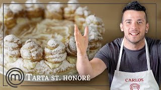 Como hacer una tarta Saint Honoré ¡De 10  Receta paso a paso con Carlos de MASTERCHEF 3 [upl. by Notlil317]