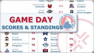 AHL Scores and Standings Nov 1 2024 [upl. by Sidonie]