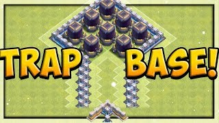 HILARIOUS DARK ELIXIR TRAP BASE Clash of Clans Defense TROLLS Attackers [upl. by Jr]