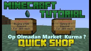 Op Olmadan Market Kurma  Quick Shop Plugin [upl. by Myrtice180]