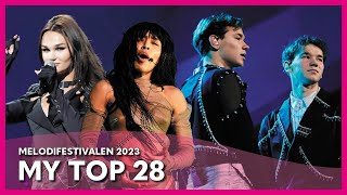 Melodifestivalen 2023  My Top 28 [upl. by Seiber]