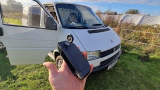 Vw T4 wymiana klamki test stacji ladowania Eco Flow vwt4 dc vanlife uk [upl. by Luther]