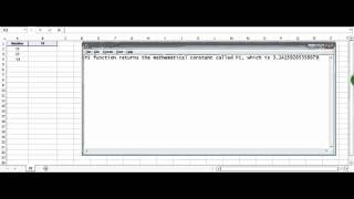 Excel PI Function  How to use PI Function [upl. by Lettig438]