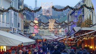 Valkenburg the Christmas town of the Netherlands 🇳🇱 Part I 4K [upl. by Yenalem]