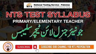 NTS Test Syllabus for Junior General Line Teacher [upl. by Lattonia]