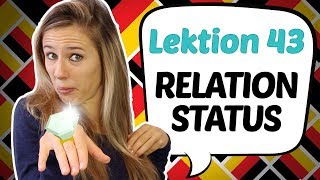 GERMAN LESSON 43 What is your relationship status 💏 💏 💏 [upl. by Kralc565]