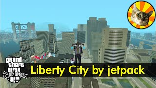 CJs jetpack tour of GTA IIIs Liberty City  GTA San Andreas  GTA Mixed [upl. by Enirolf]