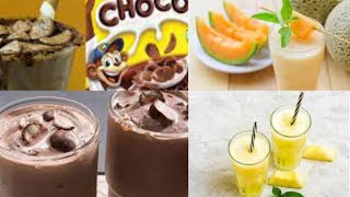 Easy Chocos Booster Milkshake Yummy  MuskMelon Milk Shake स्वाद और सेहत से भरपुर बच्चों के लिए [upl. by Aoht]