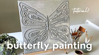 how to make texture butterfly art with plaster [upl. by Zetana675]