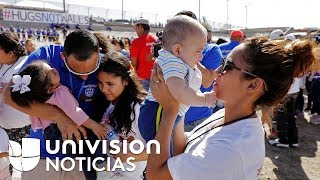 quotAbrazos no murosquot Familias se reúnen en la frontera entre México y EEUU [upl. by Eidnyl]