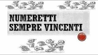 TABELLA NUMERETTI VINCENTI SETTEMBRE 2024 [upl. by Anisirhc]