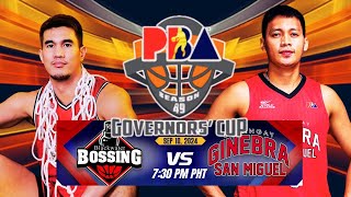 🔴LIVE PBA GINEBRA VS BOSSING PBA 49 Governors Cup  LIVE SCORE amp COMMENTARY ginebraliveupdate [upl. by Anidualc]