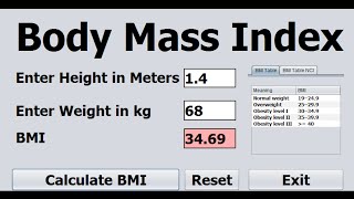 How to Create BMI Calculator in Java Net Beans [upl. by Haelem475]