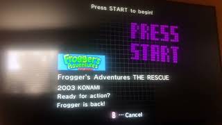 Frogger’s Adventures The Rescue GameCube Game Play Menu [upl. by Naiva]